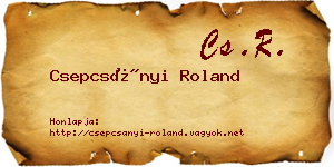 Csepcsányi Roland névjegykártya