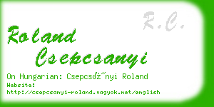 roland csepcsanyi business card